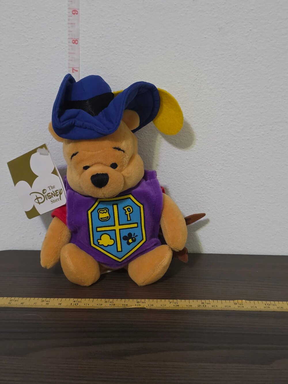 Disney Store "Musketeer Pooh" mini bean bag plush